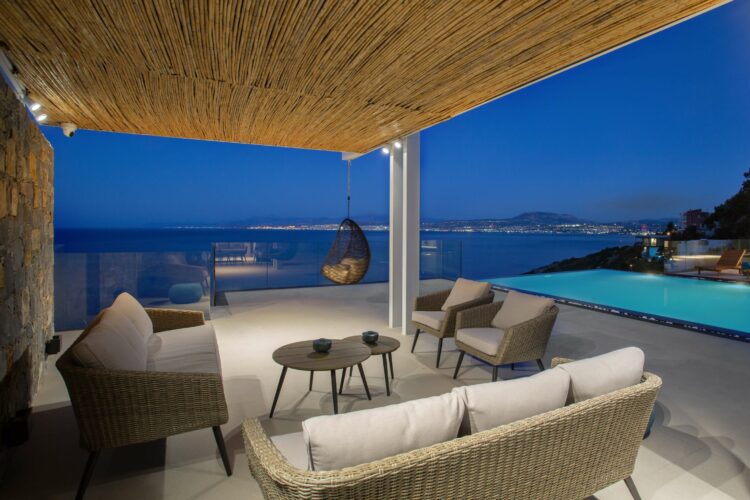 Agean Dream Villa Iii Luxuriöses Ferienhaus Kreta Mieten Outdoor Lounge