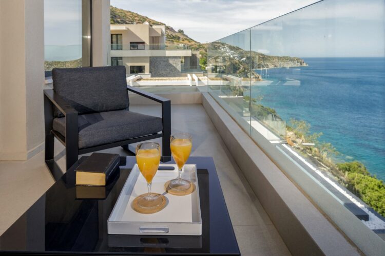 Agean Dream Villa Iii Luxus Ferienvilla Kreta Mieten Balkon Mit Meerblick