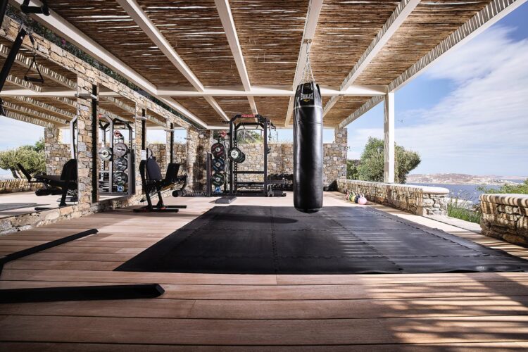 Agia Sofia Retreat Luxus Ferienhaus Mykonos Mieten Outdoor Gym