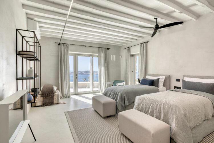 Agia Sofia Retreat Exklusives Ferienhaus Mykonos Mieten Schlafzimmer Rhenia