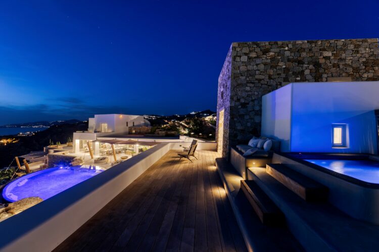 Agia Sofia Retreat Luxuriöses Ferienhaus Mykonos Mieten Jacuzzi