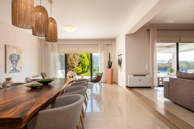 Aroni Residence Luxuriöses Ferienhaus Kreta Offener Wohnbereich