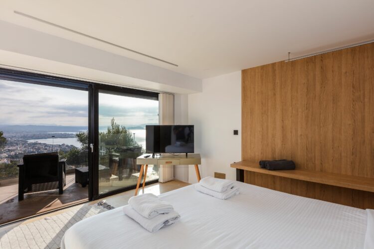 Bay Residence Luxus Ferienvilla Kreta Griechenland Detail Schlafzimmer