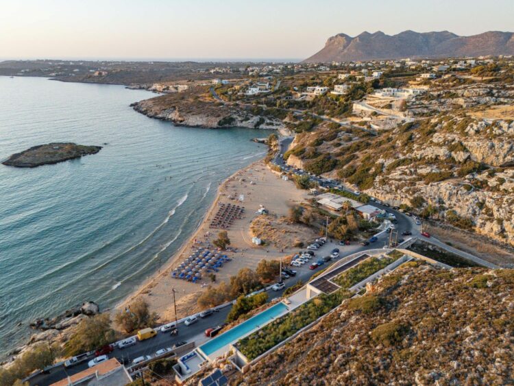 Beach Cape Villa Luxus Ferienhaus Kreta Am Strand Mieten Lage