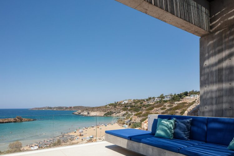 Beach Cape Villa Luxus Ferienhaus Kreta Am Strand Mieten Outdoor Lounge