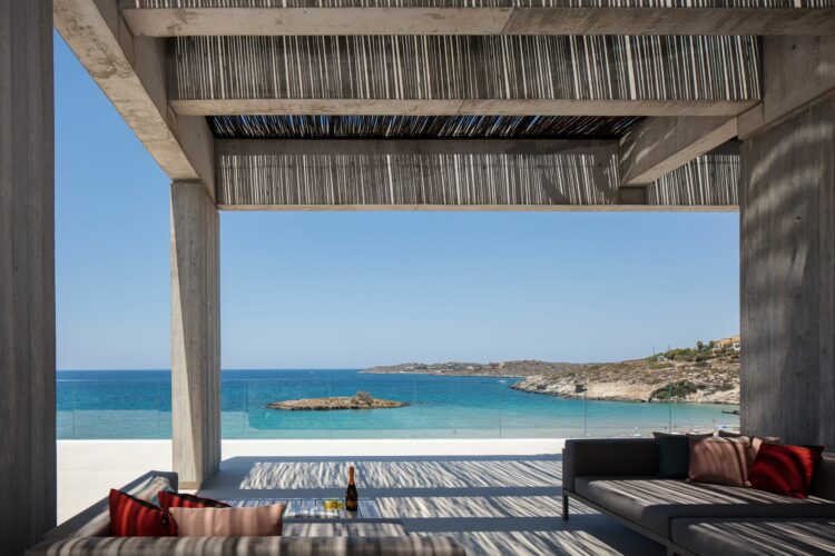 Beach Cape Villa Luxus Ferienvilla Kreta Am Strand Mieten Outdoor Lounge