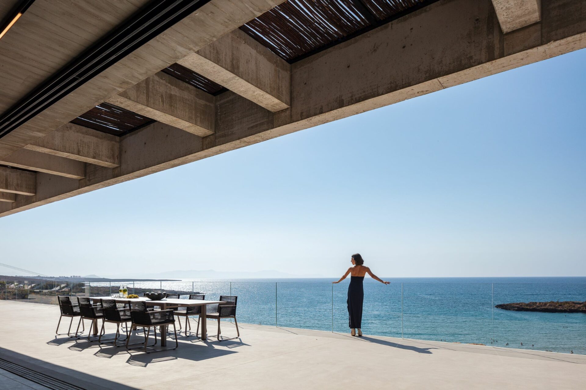 Beach Cape Villa Luxus Ferienvilla Kreta Am Strand Mieten Terrasse