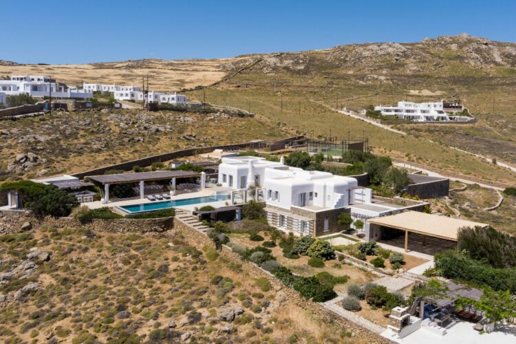 Blue Sky Villa Luxuriöses Ferienhaus Mykonos Mieten Lage