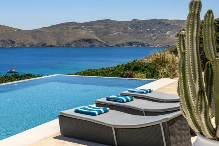 Blue Sky Villa Luxus Ferienvilla Mykonos Mieten Infinitypool