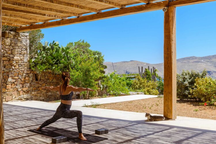 Blue Sky Villa Luxus Ferienvilla Mykonos Mieten Yoga