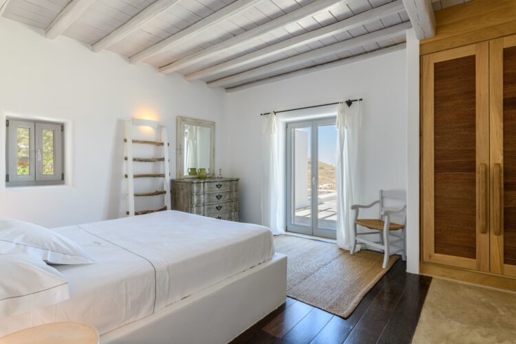 Blue Sky Villa Exklusives Ferienhaus Mykonos Mieten Schlafzimmer