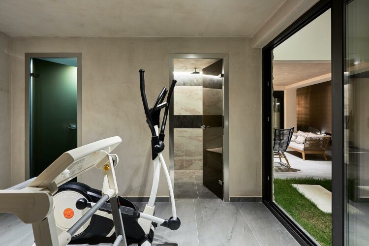 Bohemian Beach Villa Luxus Ferienhaus Kreta Fitness