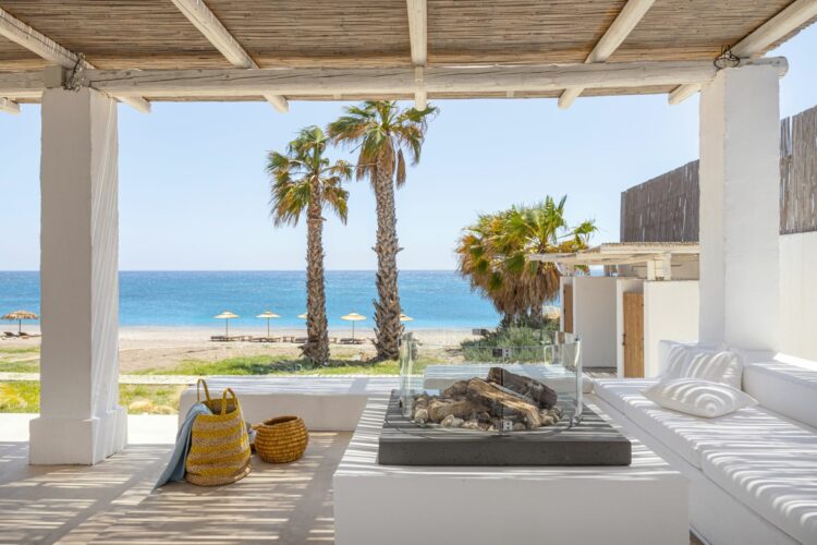 Boho Beachhouse Luxus Ferienhaus Rhodos Mieten Outdoor Lounge