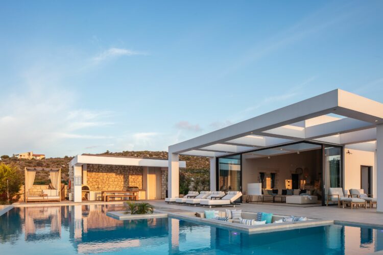 Boutique Villa Luxuriöses Ferienhaus Kreta Griechenland Abendstimmung