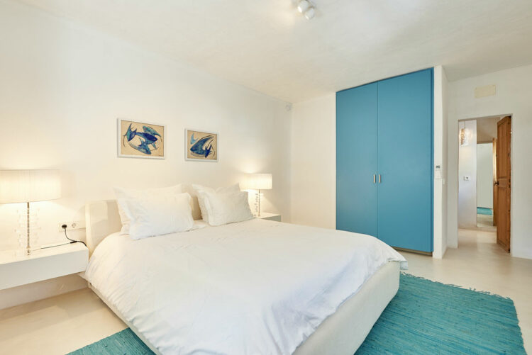 Can Blau Luxus Ferienhaus Ibiza Mieten Detail Schlafzimmer 2