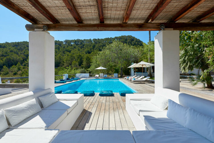 Can Blau Luxus Ferienhaus Ibiza Mieten Lounge