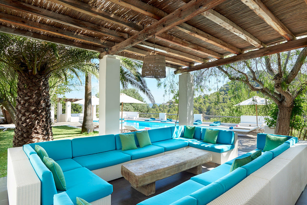 Can Blau Luxus Ferienhaus Ibiza Mieten Outdoor Lounge