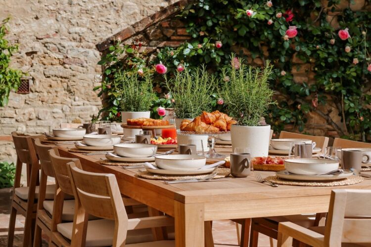 Casa Fienile In Chianti Luxus Ferienhaus Toskana Italien Outdoor Essen