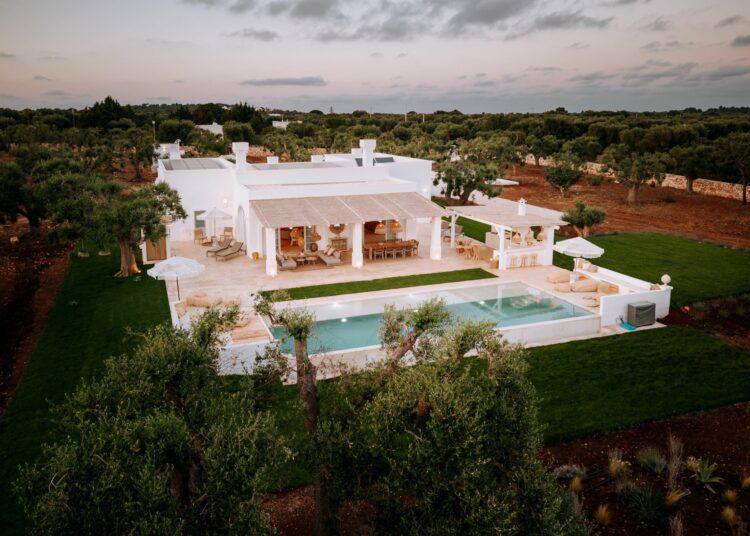 Casa Vivere Luxus Ferienhaus Italien Apulien Mieten Abendstimmung