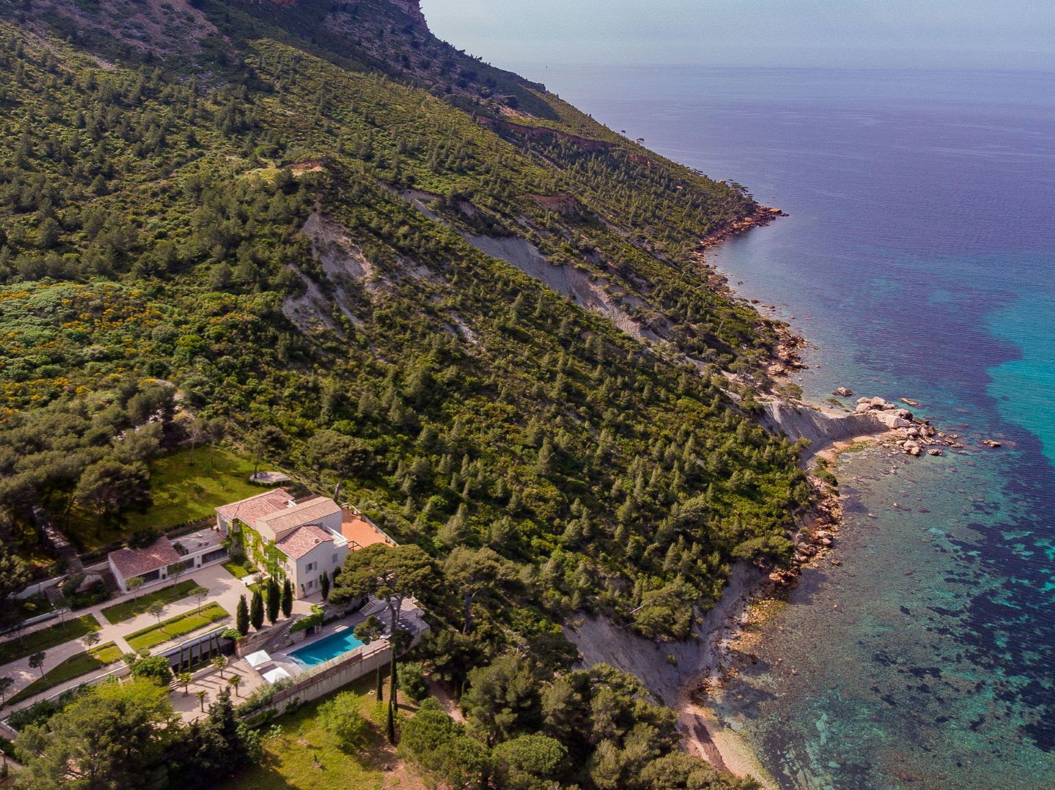 Cassis Hideaway Luxus Ferienhaus Frankreich Mieten Drohn