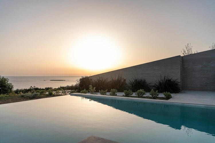 Design Villa Falassarna Beach I Luxus Ferienhaus Kreta Mieten Sonnenuntergang