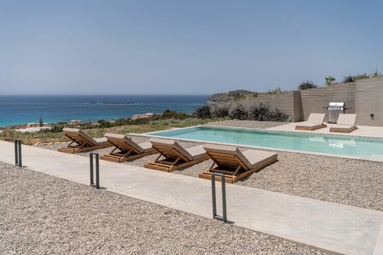 Design Villa Falassarna Beach I Exklusives Ferienhaus Kreta Mieten Poolterrasse