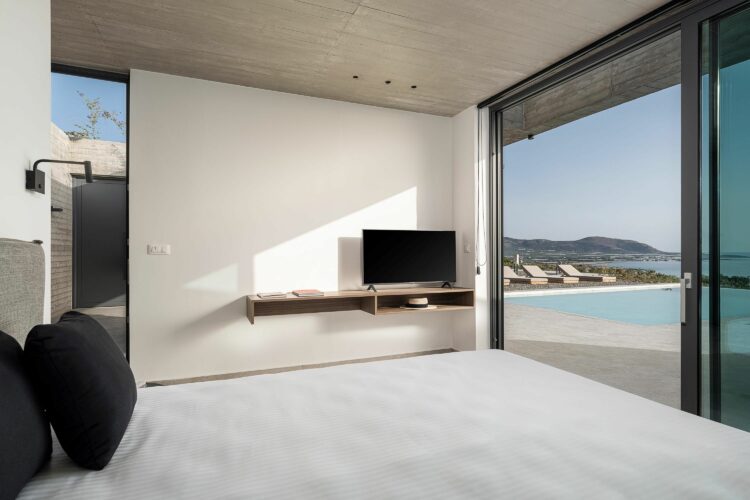 Design Villa Falassarna Beach I Traumhaftes Ferienhaus Kreta Mieten Schlafzimmer Mit Ausblick