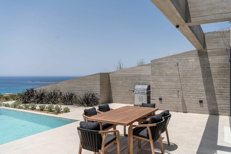 Design Villa Falassarna Beach Ii Luxus Ferienvilla Kreta Mieten Outdoor Essbereich