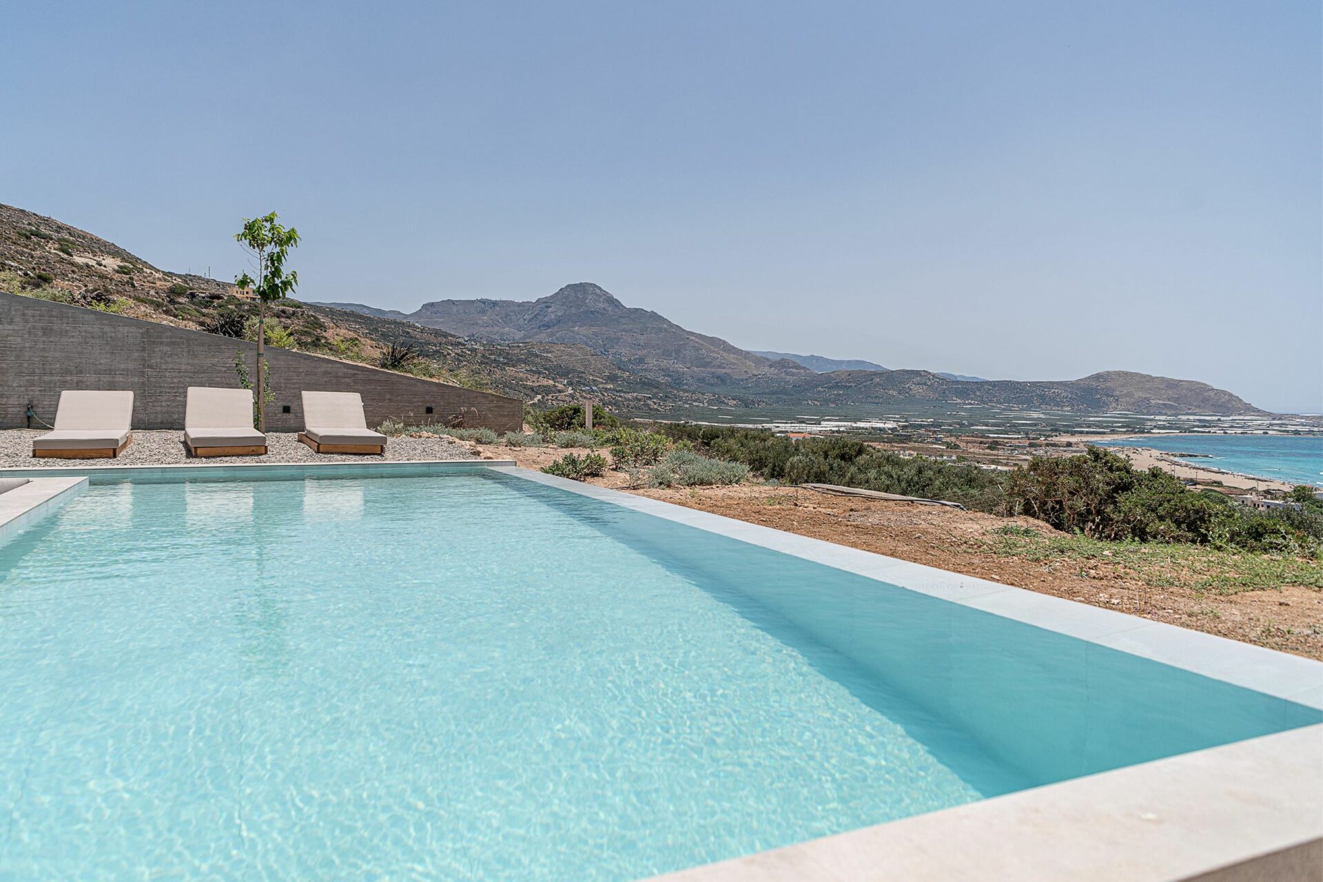 Design Villa Falassarna Beach Ii Exklusives Ferienhaus Kreta Mieten Infinitypool Detail