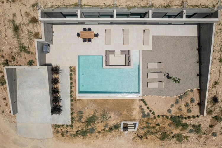 Design Villa Falassarna Beach Ii Traumhaftes Ferienhaus Kreta Mieten Blick Von Oben