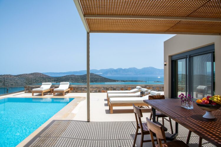 Epic View Villa Luxuriöses Ferienhaus Kreta Pergola Mit Esstisch