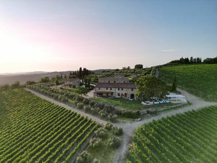 Farmhouse Castellina In Chianti Luxus Ferienhaus Toskana Italien Lage Von Oben