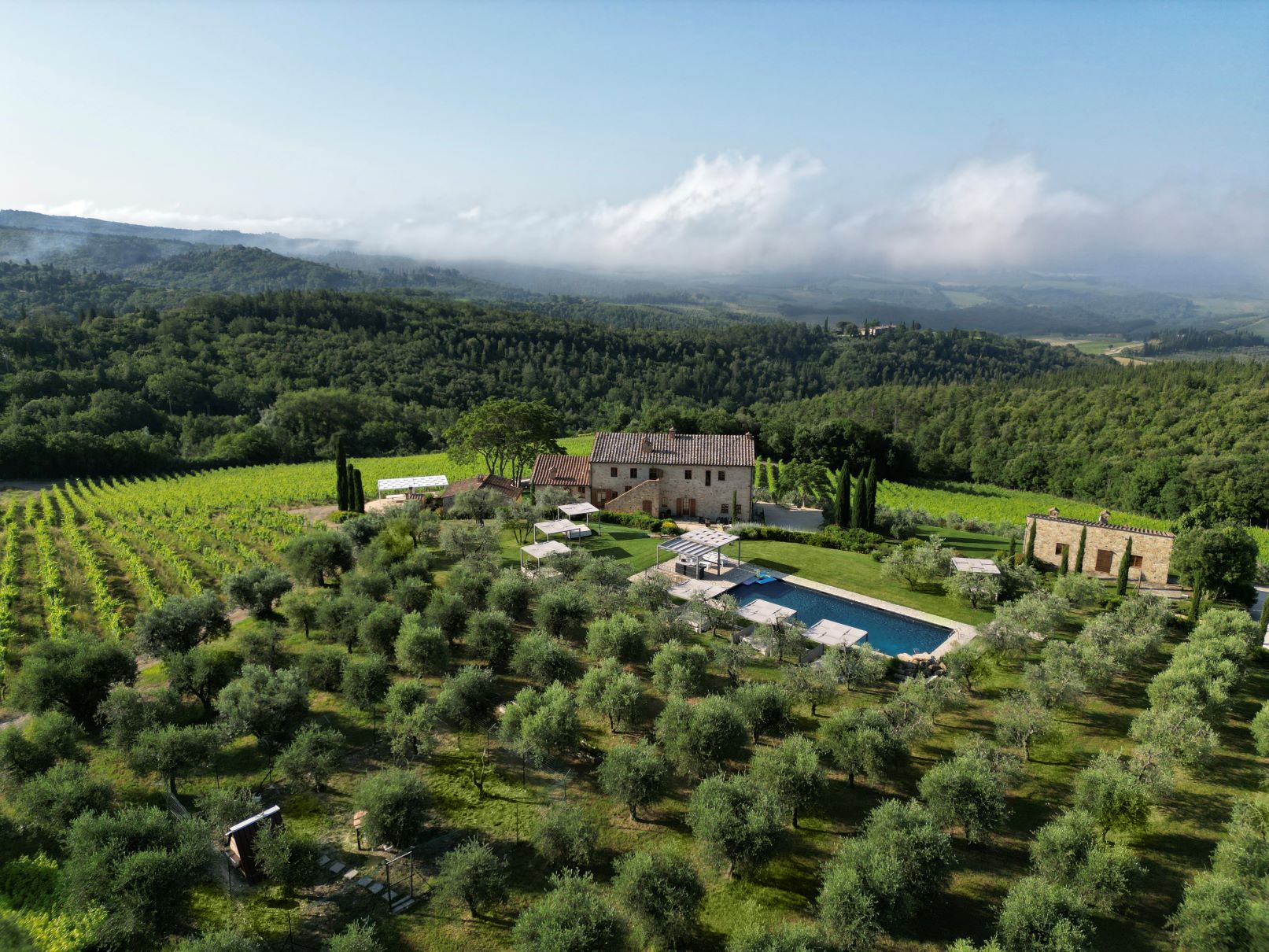 Farmhouse Castellina In Chianti Luxus Ferienhaus Toskana Italien Landschaft