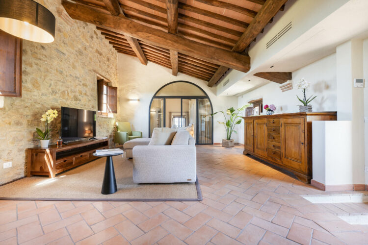 Farmhouse Castellina In Chianti Luxus Ferienvilla Toskana Mieten Lounge 2