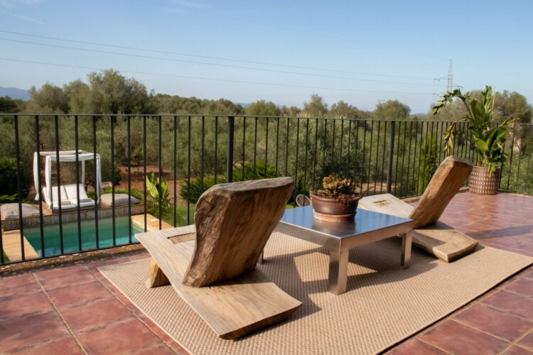 Finca Llubi Luxuriöses Ferienhaus Mallorca Terrasse