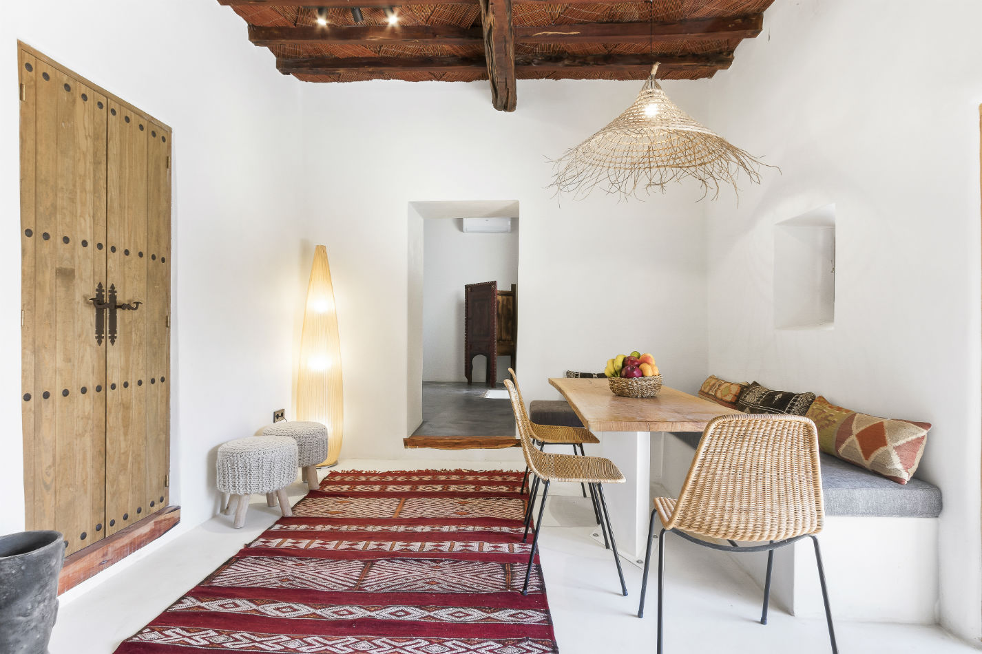 Finca Rural Luxus Ferienhaus Ibiza Mieten Detail Esszimmer