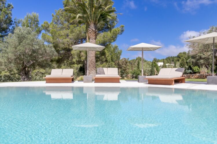 Finca Rural Luxus Ferienhaus Ibiza Mieten Liegen Am Pool