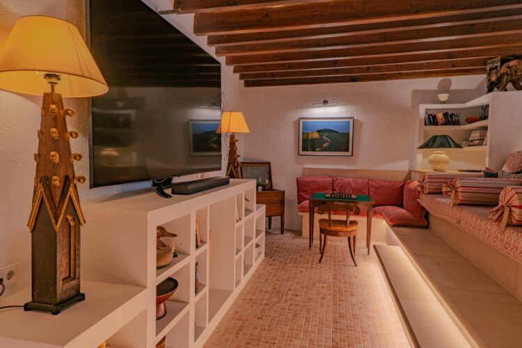 Finca Tafona Latana Traumhaftes Ferienhaus Mallorca Mieten Wohnzimmer