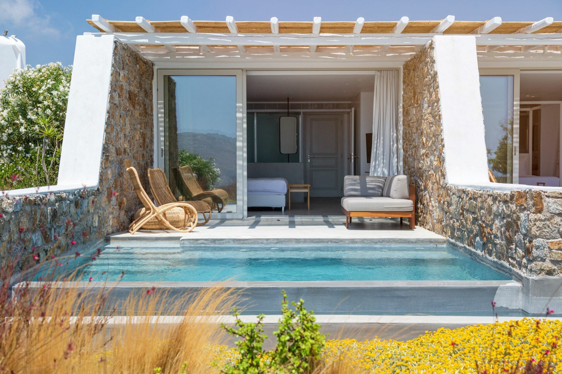 Heavenly Retreat Resort Luxus Ferienvilla Mykonos Pool Villa