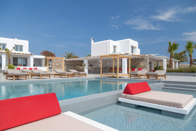 Heavenly Retreat Resort Luxus Ferienvilla Mykonos Wasserbetten