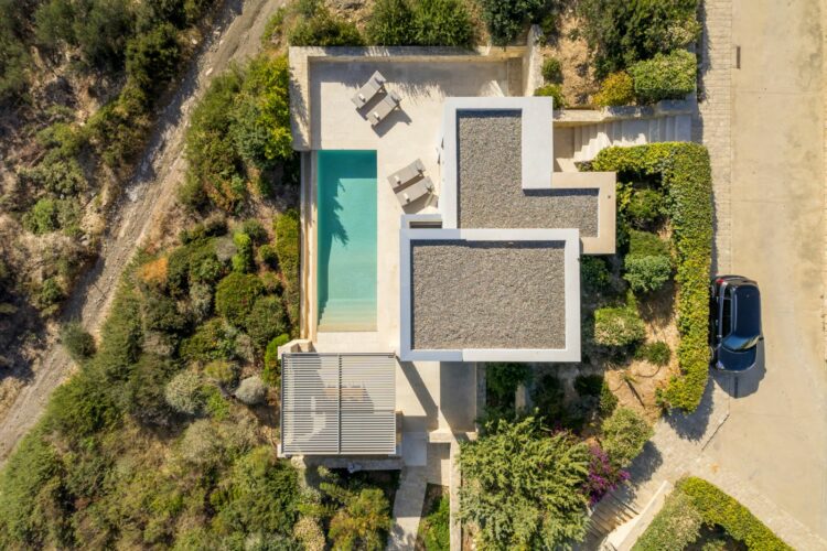 Hillside Villa Kissamos Luxus Ferienhaus Kreta Blick Von Oben