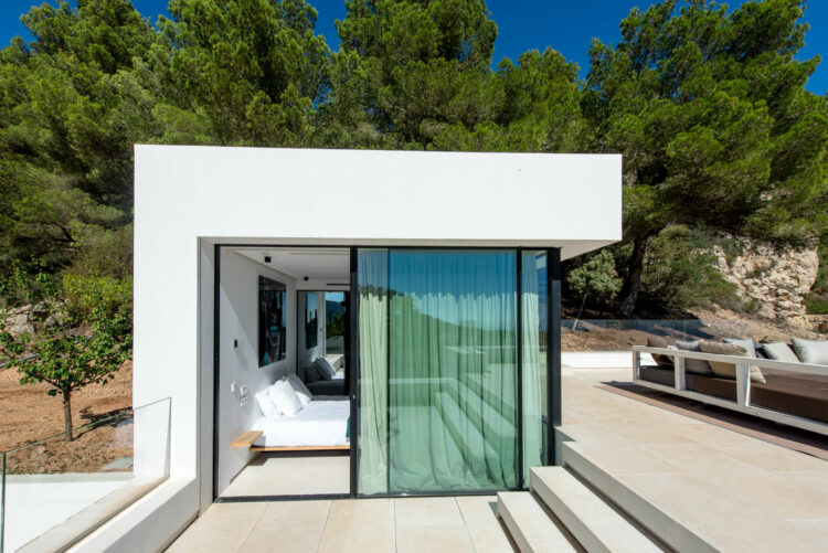 Hilltop Villa Luxus Ferienhaus Auf Ibiza Mieten Außenansicht Sz