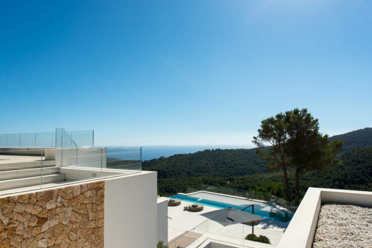 Hilltop Villa Luxus Ferienhaus Auf Ibiza Mieten Blick Von Oben