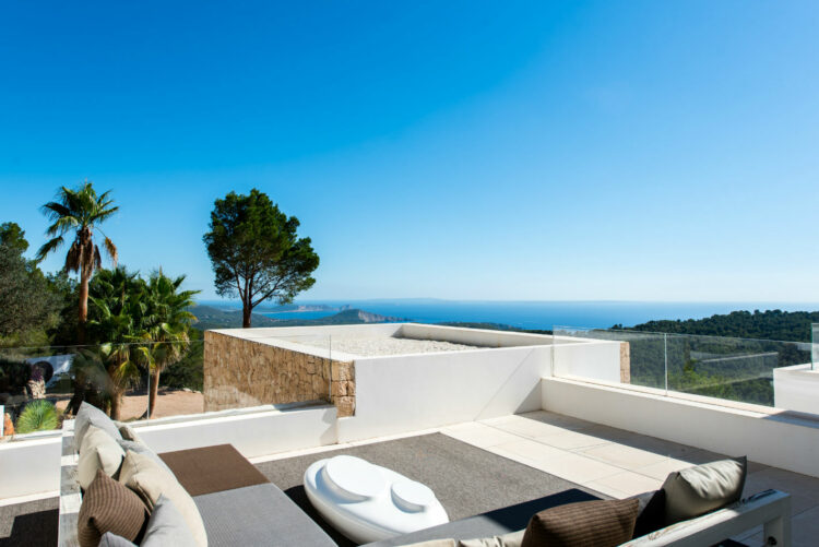 Hilltop Villa Luxus Ferienhaus Auf Ibiza Mieten Dachterrasse