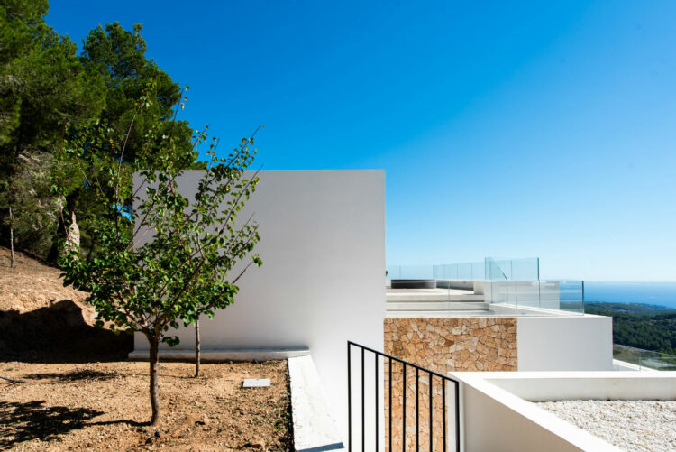 Hilltop Villa Luxus Ferienhaus Auf Ibiza Mieten Fassade