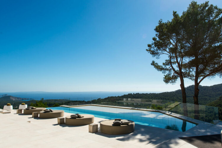 Hilltop Villa Luxus Ferienhaus Auf Ibiza Mieten Pool Mit Meerblick