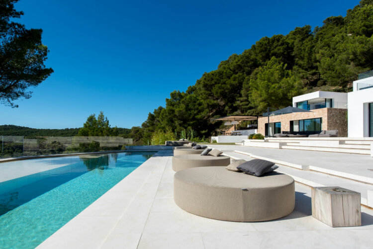 Hilltop Villa Luxus Ferienhaus Auf Ibiza Mieten Poolterrasse