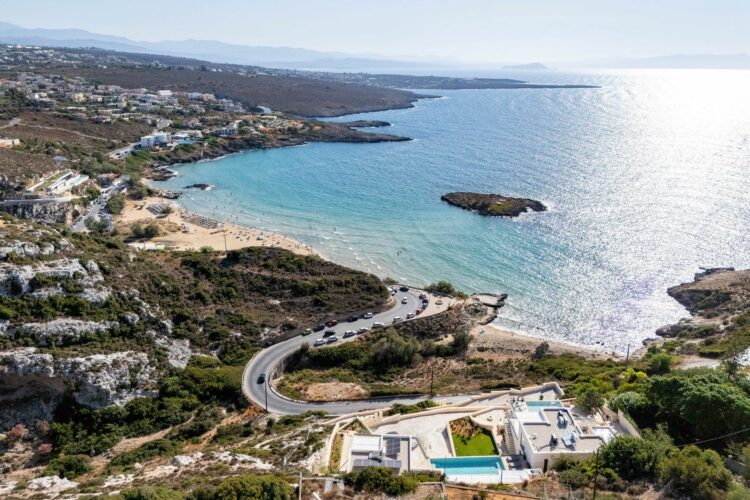 Kalathas Beachview Villa Exklusives Ferienhaus Kreta Lage