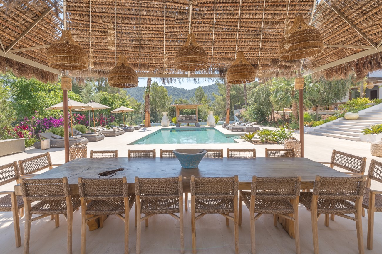 La Cabana Luxus Ferienhaus Ibiza Mieten Alfresco Essbereich