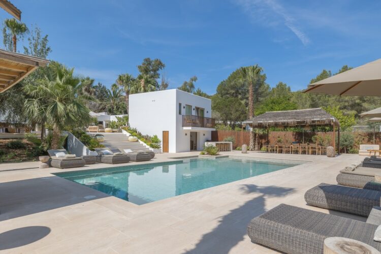 La Cabana Luxus Ferienhaus Ibiza Mieten Ansicht Pool